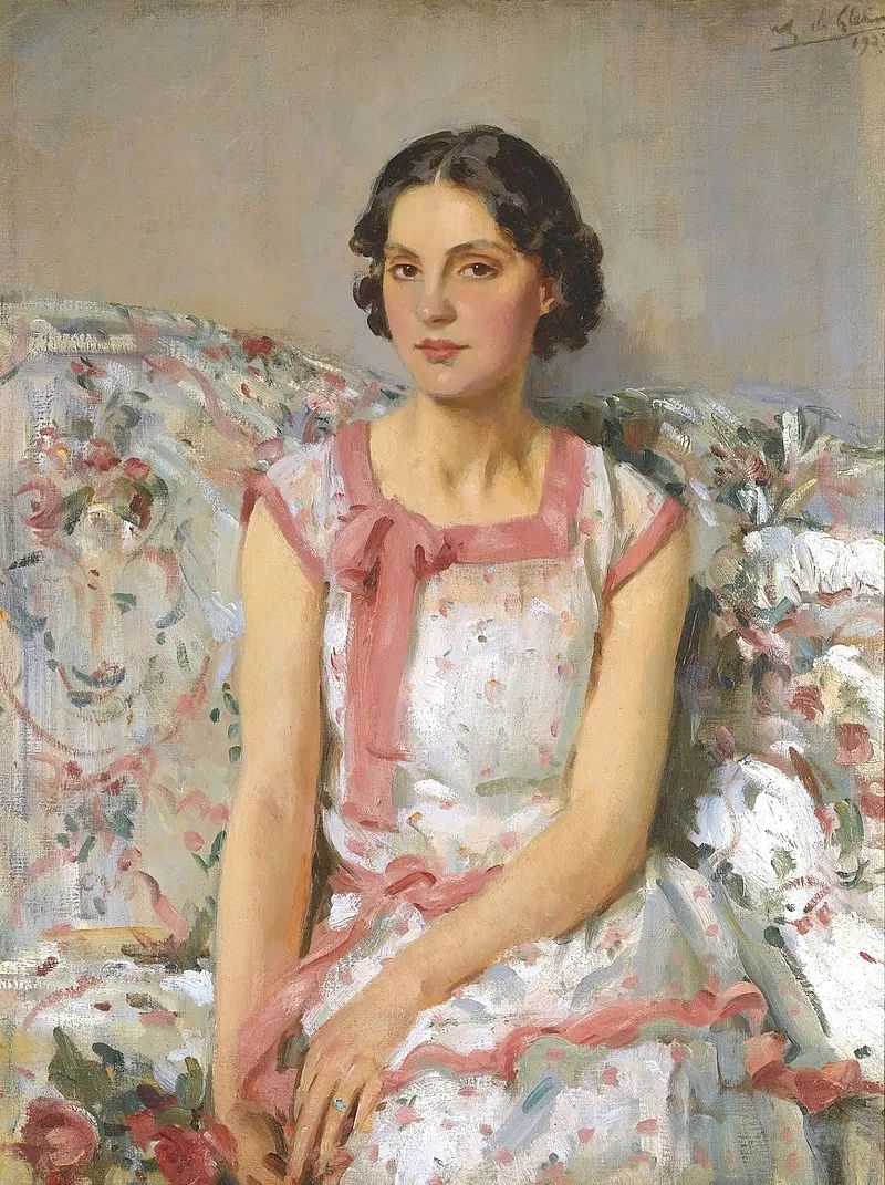 Wilfrid Gabriel de Glehn：克莱尔·柯林斯肖像， 1927 年