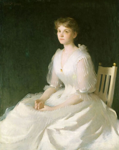 Frank Weston Benson：艾伦·佩里·皮尔森·本森肖像，1889年