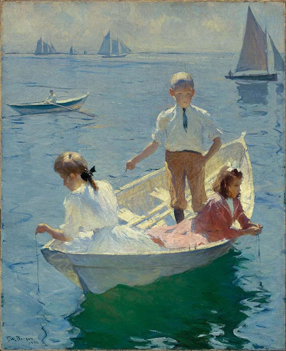 Frank Weston Benson：平静的早晨 ，1904年