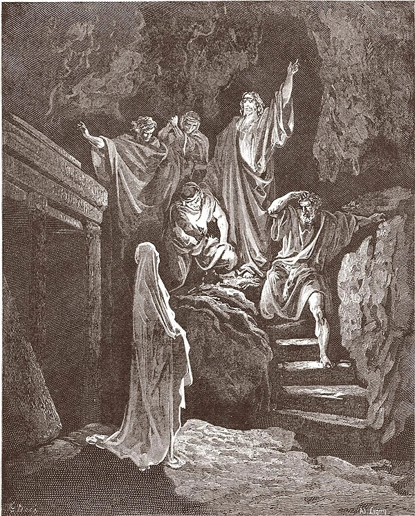 法国艺术家 古斯塔夫·多雷（Gustave Doré，1832年1月6日—1883年1月23日）出生于斯特拉斯堡，他是法国著名版画家、雕刻家和插图作家。多雷擅长运用精湛的版画雕刻技法，将故事中的插画场景刻画得气势磅礴，充满戏剧性。无论是圣经洪水滔天的末日景象，还是天使降临的神圣瞬间，都展现出令人震撼的视觉冲击力。?