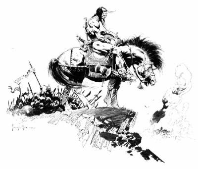 来自奇幻插画大师 弗雷泽塔 （Frank Frazetta，1928- 2010）
