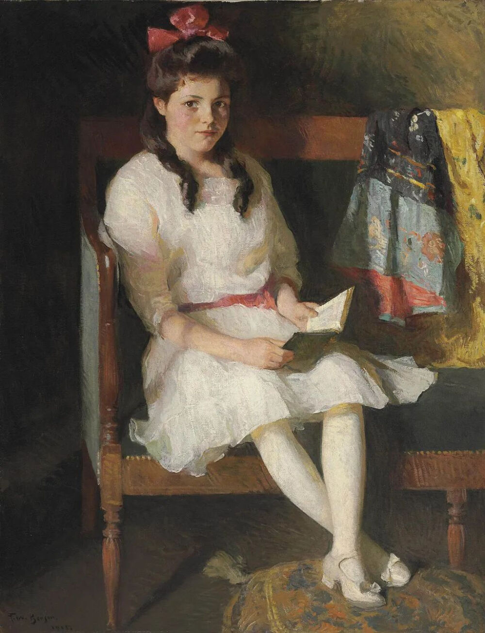 Frank Weston Benson：格特鲁德·拉塞尔肖像，1915 年