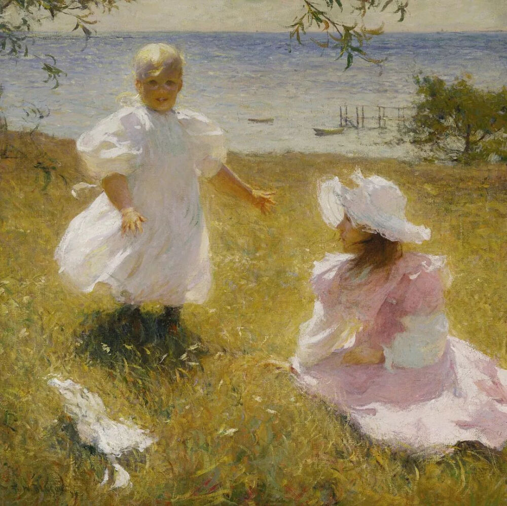 Frank Weston Benson：姐妹，1899年