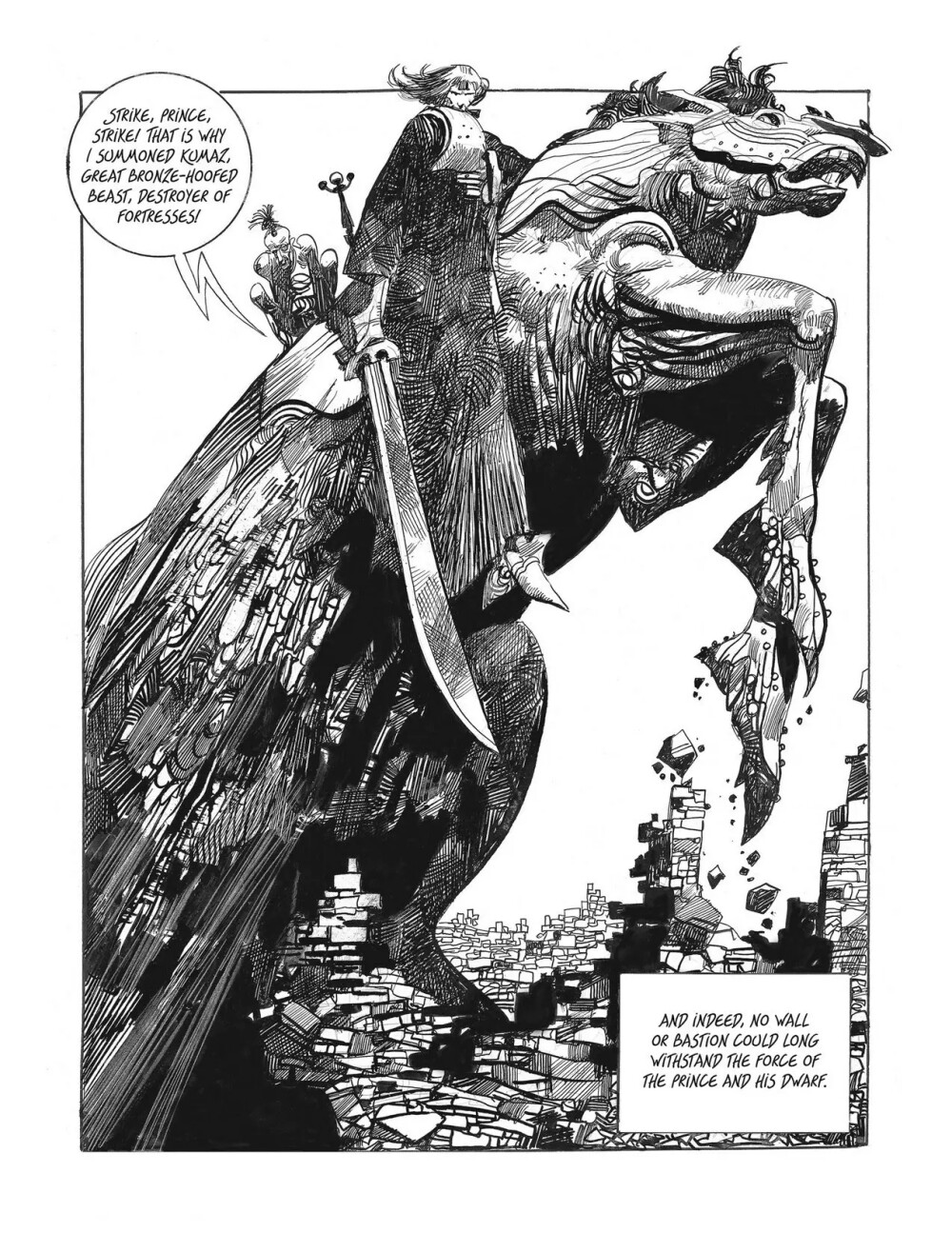 意大利漫画家 Sergio Toppi ( 1932—2012)的黑白漫画
