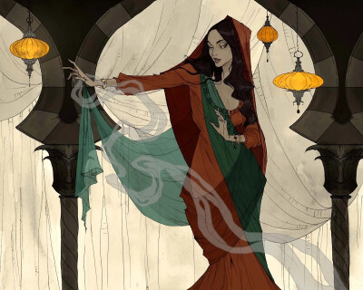 意大利插画家 Abigail Larson 一组奇幻插画
