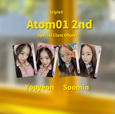 [硫卡整理 tripleS Objekt]
tripleS
Atom01 Special Class Objekt 2nd Edition
109z-116z合成216z-217z
s5 金琉然 Yooyeon
s6 金秀珉 Soomin
