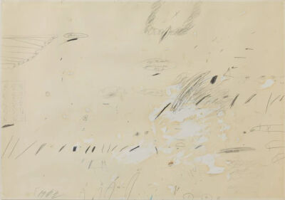 Untitled(Sperlonga),1959,Gouache,colored pencil,
and pencil on paper,70.4x99.8cm
