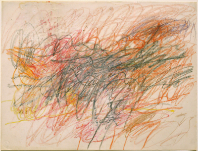 Untitled,1954,Gouache,wax crayon,coloured pencil,48.5×64cm
