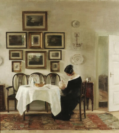 丹麦画家：Carl Vilhelm Holsøe 1863 – 1935