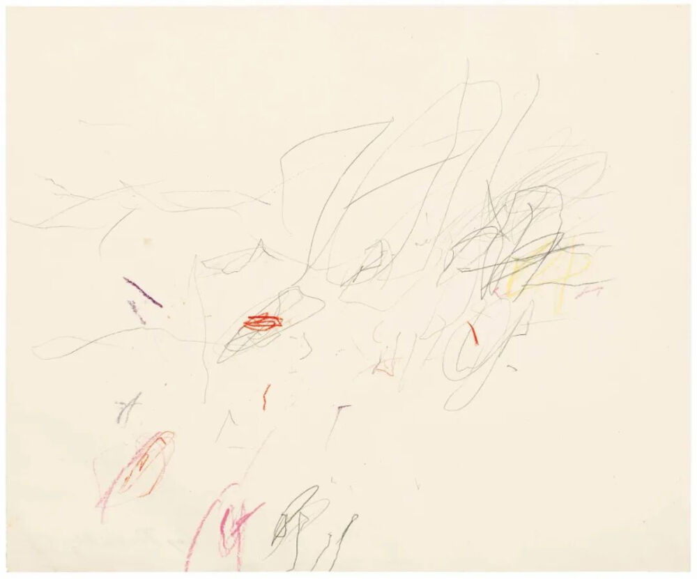 Untitled,1958,Pencil and wax crayon on paper,30.3x36.6cm