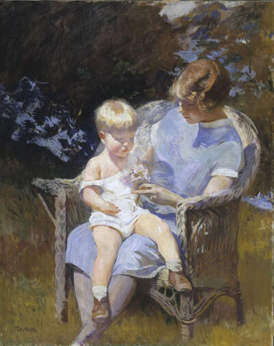 Edmund Charles Tarbell：玛乔丽和小埃德蒙，1928 年，史密森尼美国艺术博物馆