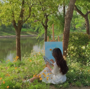 带花女头