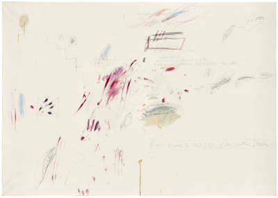 Herodiade,1960,Oil paint,lead pencil,wax crayon,
oil based house paint on canvas,200×282cm
