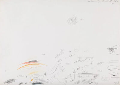 Untitled(Capri),1960,Pencil,
colored pencil and wax crayon on paper,71.3x100.3cm
