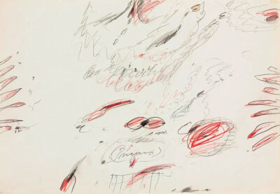 Priapus,1960,Ink,
graphite and colored pencil on paper,34.9x49.8cm
