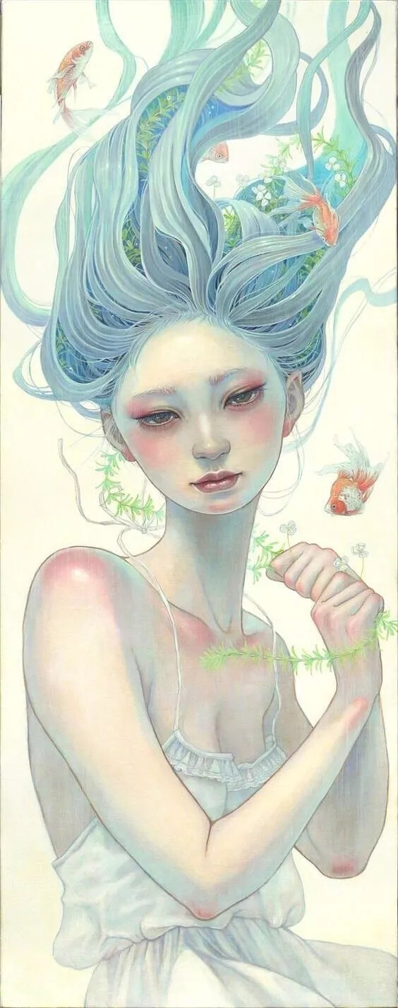 日本插画家 平野実穂(Miho Hirano) 一组唯美人物插画作品
