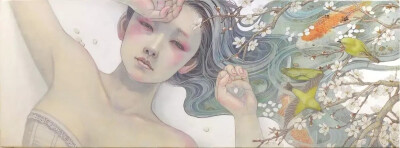 日本插画家 平野実穂(Miho Hirano) 一组唯美人物插画作品
