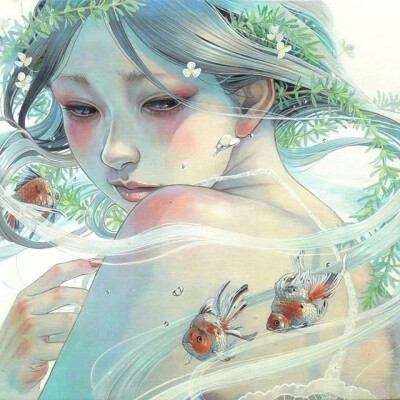 日本插画家 平野実穂(Miho Hirano) 一组唯美人物插画作品
