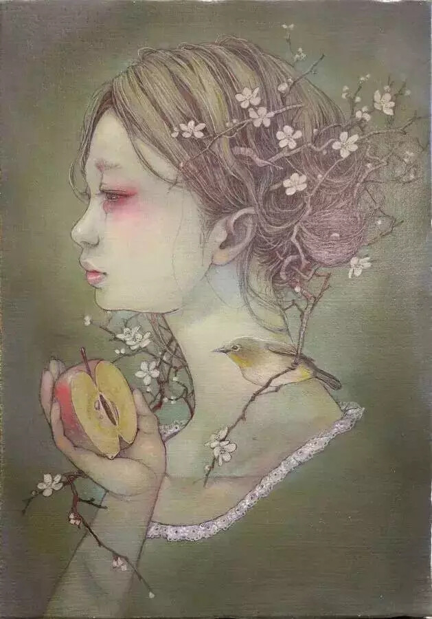 日本插画家 平野実穂(Miho Hirano) 一组唯美人物插画作品
