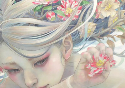 日本插画家 平野実穂(Miho Hirano) 一组唯美人物插画作品
