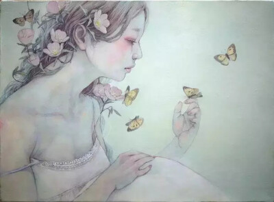 日本插画家 平野実穂(Miho Hirano) 一组唯美人物插画作品
