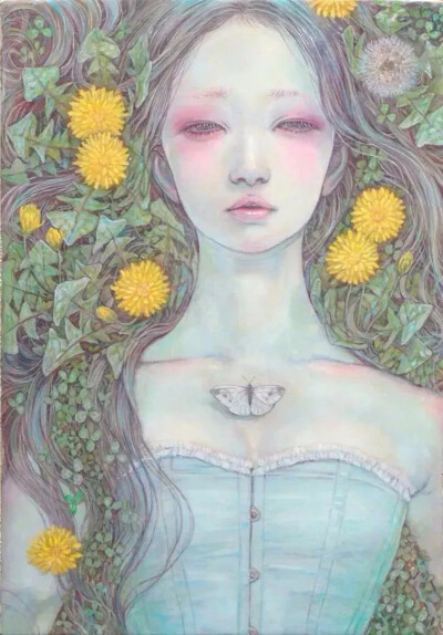 日本插画家 平野実穂(Miho Hirano) 一组唯美人物插画作品
