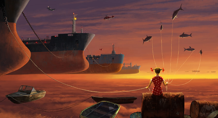 俄罗斯插画师 Alex Andreyev 一组插画设计
