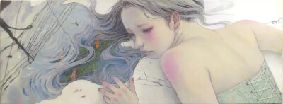 日本插画家 平野実穂(Miho Hirano) 一组唯美人物插画作品
