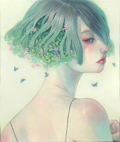 日本插画家 平野実穂(Miho Hirano) 一组唯美人物插画作品
