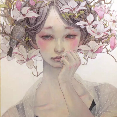 日本插画家 平野実穂(Miho Hirano) 一组唯美人物插画作品
