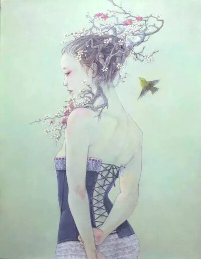 日本插画家 平野実穂(Miho Hirano) 一组唯美人物插画作品
