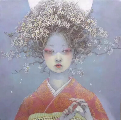 日本插画家 平野実穂(Miho Hirano) 一组唯美人物插画作品
