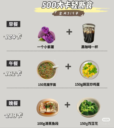 500大卡轻断食