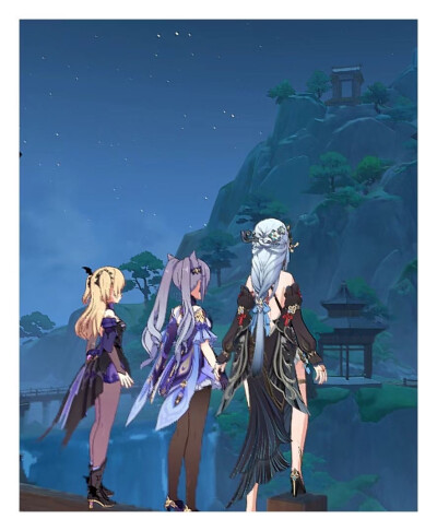 三人合影