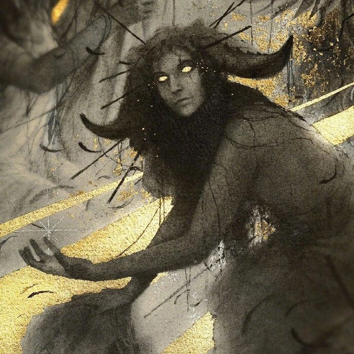 法国帅大叔艺术家 Yoann Lossel 震撼人心的奇幻题材金箔绘画
