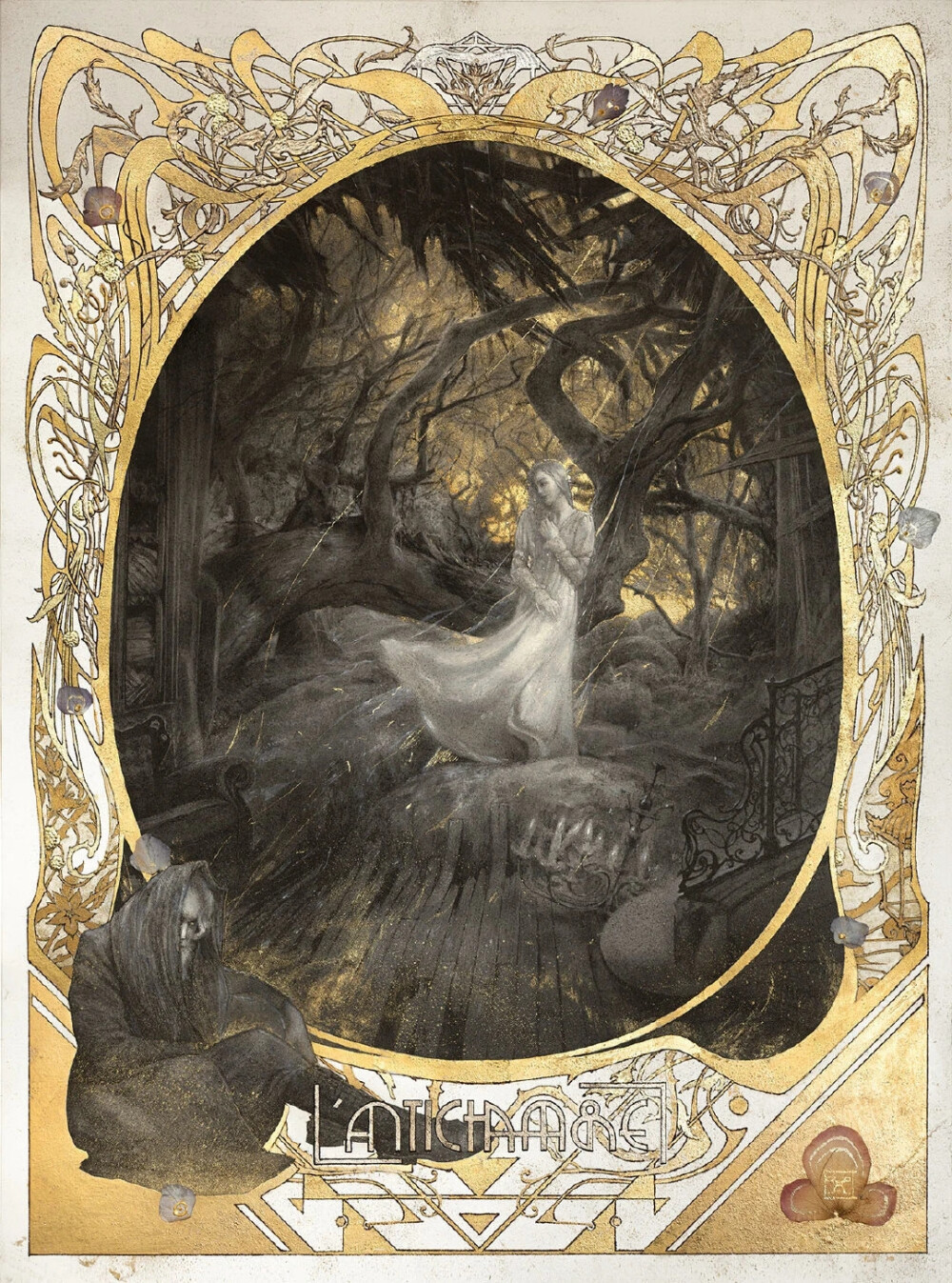 法国帅大叔艺术家 Yoann Lossel 震撼人心的奇幻题材金箔绘画
