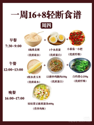 一周轻断食谱