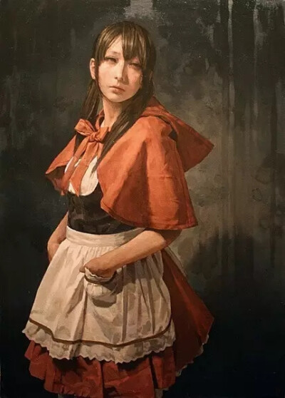 日本插画师 今井喬裕( Takahiro Imai) 油画中的少女