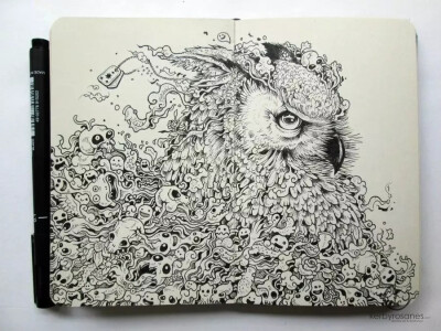 菲律宾插画师 Kerby Rosanes 细致的手绘插画作品
