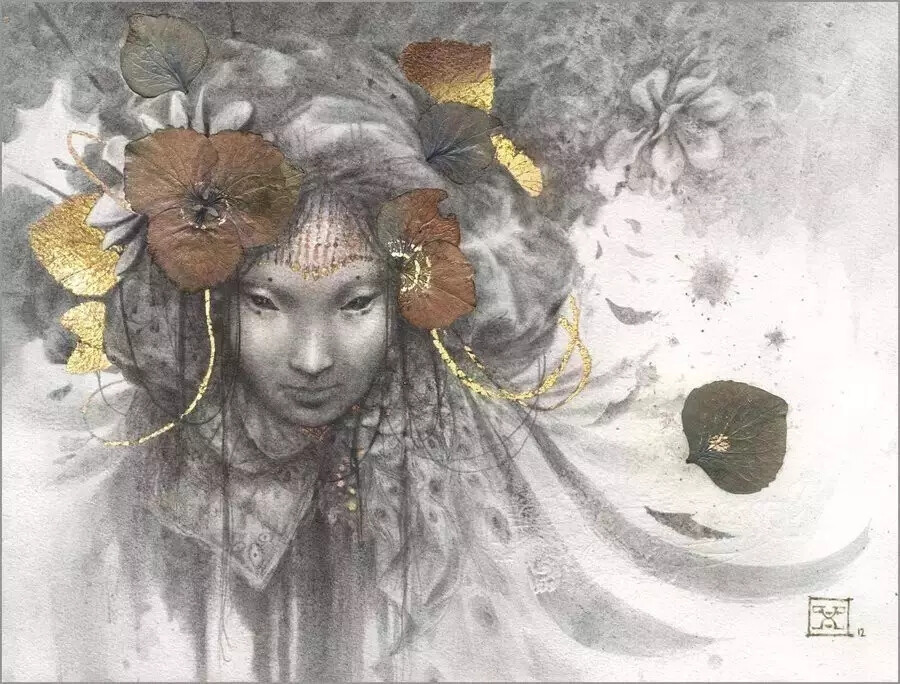 法国帅大叔艺术家 Yoann Lossel 震撼人心的奇幻题材金箔绘画
