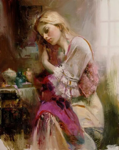 意大利当代油画家 皮诺·德埃尼 Pino Daeni (1939年11月8日—）绘画艺术作品
