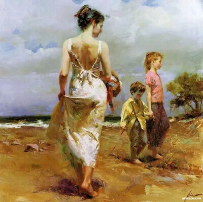 意大利当代油画家 皮诺·德埃尼 Pino Daeni (1939年11月8日—）绘画艺术作品
