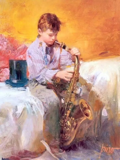 意大利当代油画家 皮诺·德埃尼 Pino Daeni (1939年11月8日—）绘画艺术作品
