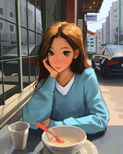 加拿大多伦多插画师 Sam Yang 一组美少女插画
