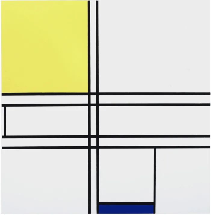 Composition, Bleu, Jaune
彼埃·蒙德里安1936 年