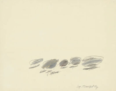 Five Stones,1964,Charcoal,
graphite and wax crayon on paper,66×86cm
