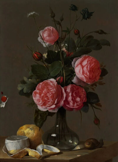 Cornelis de Heem与Jan Davidsz. de Heem ：花卉静物，约1644，明尼阿波利斯艺术学院