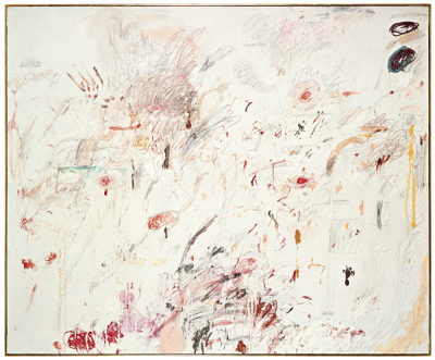 Empire of Flora,1961,Oil paint,wax crayon,lead pencil,coloured pencil on canvas,200×242cm
