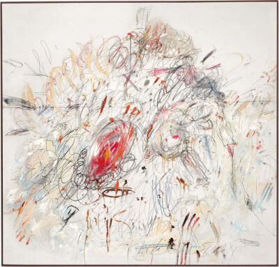 Leda and the Swan,1962,Oil,lead pencil and wax crayon on canvas,191x200cm