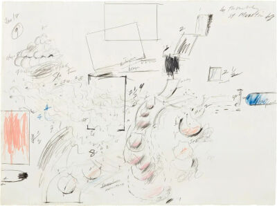 Untitled,1969,
Pencil colored pencil pastel on paper,57.8x78.1cm
